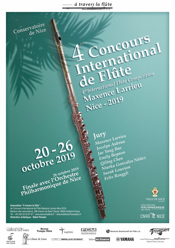 4to. Concurso Internacional de Flauta Maxence Larrieu, Niza 2019